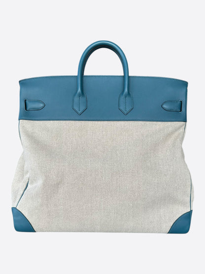 Hermes Blue Canvas & Togo HAC Birkin 50