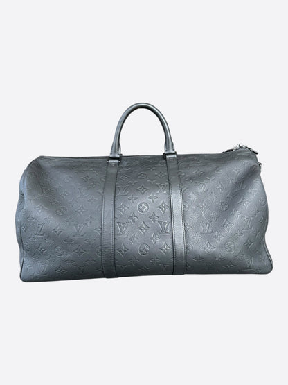 Louis Vuitton Black Monogram Shadow Keepall 50