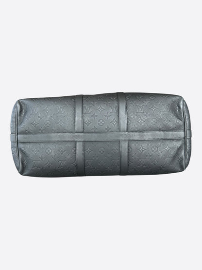 Louis Vuitton Black Monogram Shadow Keepall 50