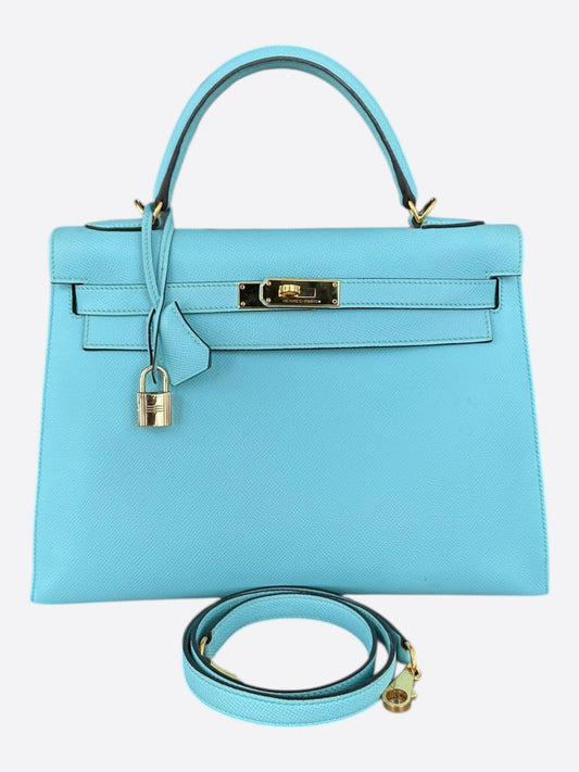 Hermes Tiffany Blue Epsom Kelly 32