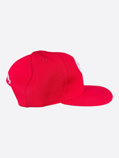 Chrome Hearts Red & White CH Logo Hat