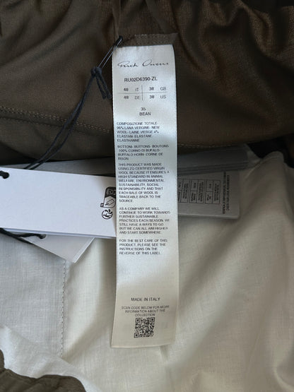 Rick Owens Beige Drawstring Slim Pants