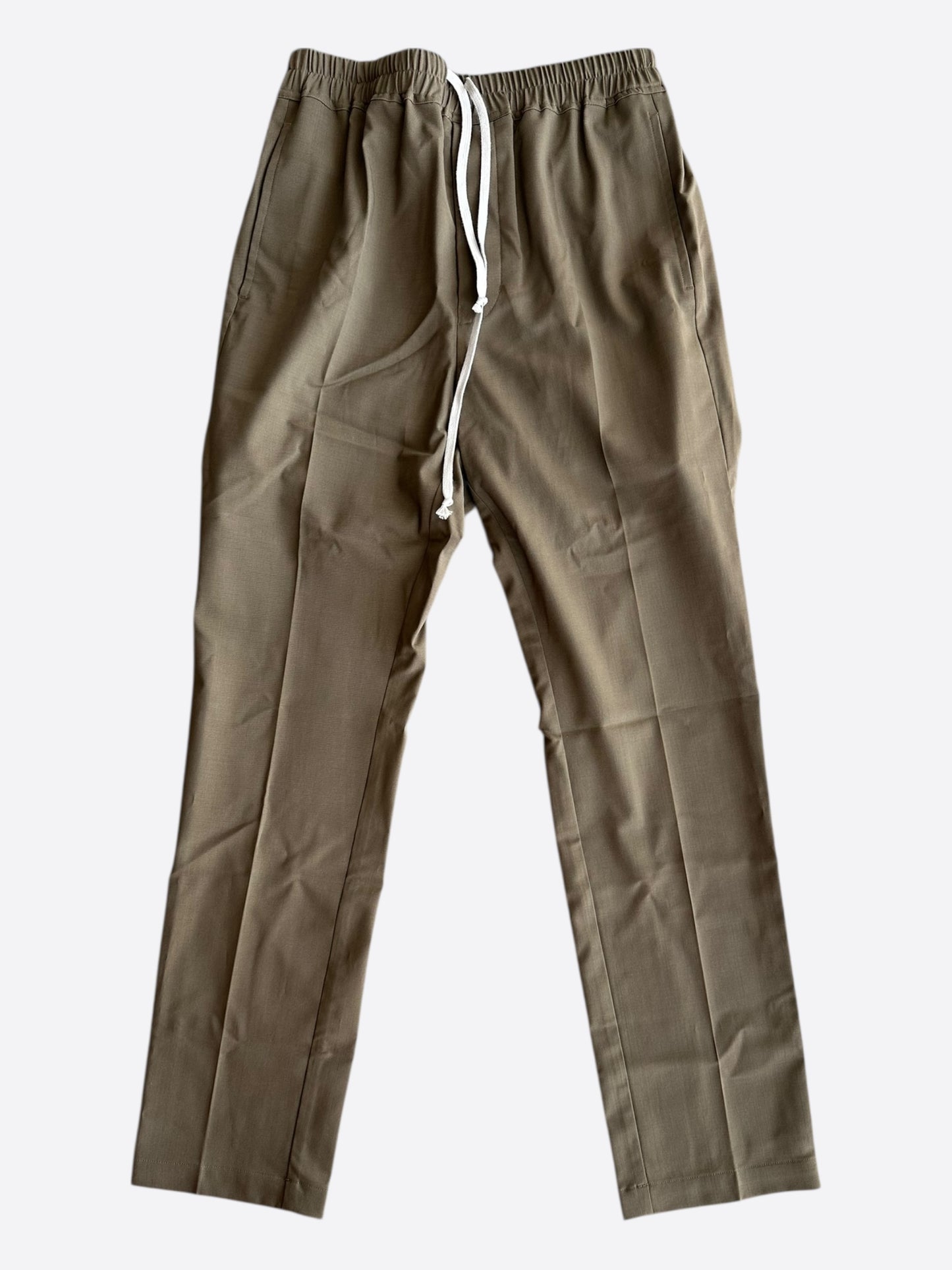 Rick Owens Beige Drawstring Slim Pants
