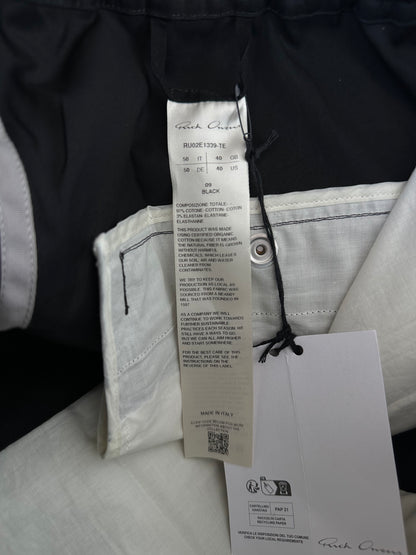 Rick Owens Black Poplin Cargobelas Pants