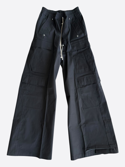 Rick Owens Black Poplin Cargobelas Pants