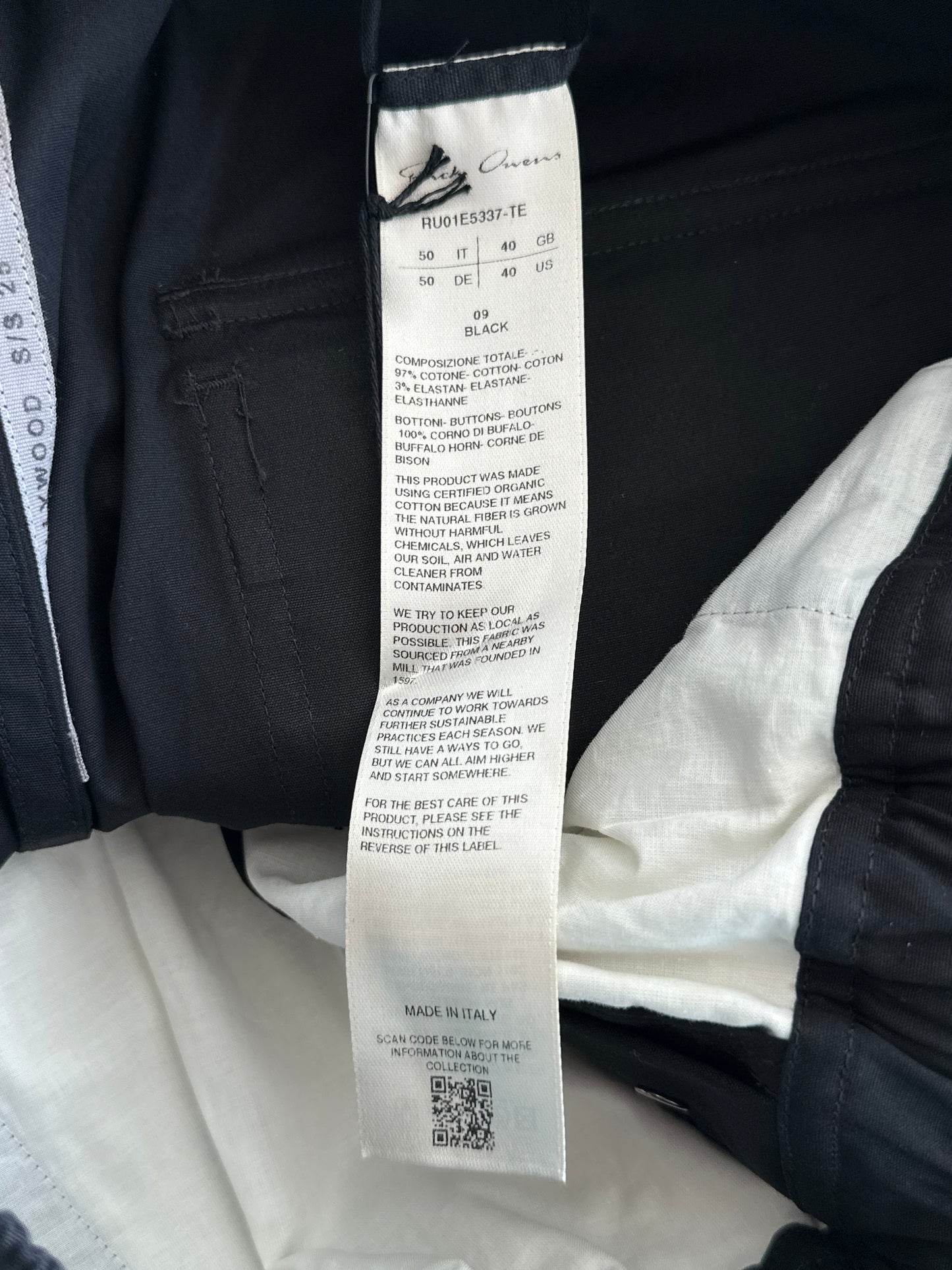 Rick Owens Black Mastodon Megacargo Pants