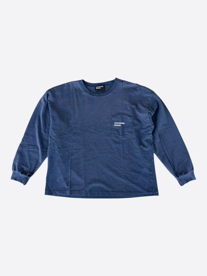 Enfants Riches Deprimes Faded Navy & White Classic Logo Longsleeve T-Shirt