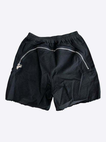 Rick Owens Black Back Zipper Shorts