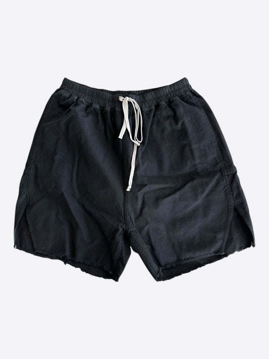 Rick Owens Black Back Zipper Shorts