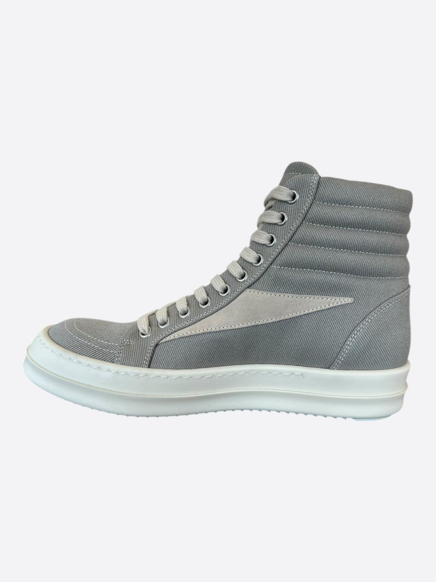Rick Owens Grey & White Vintage Women's High Top Sneakers