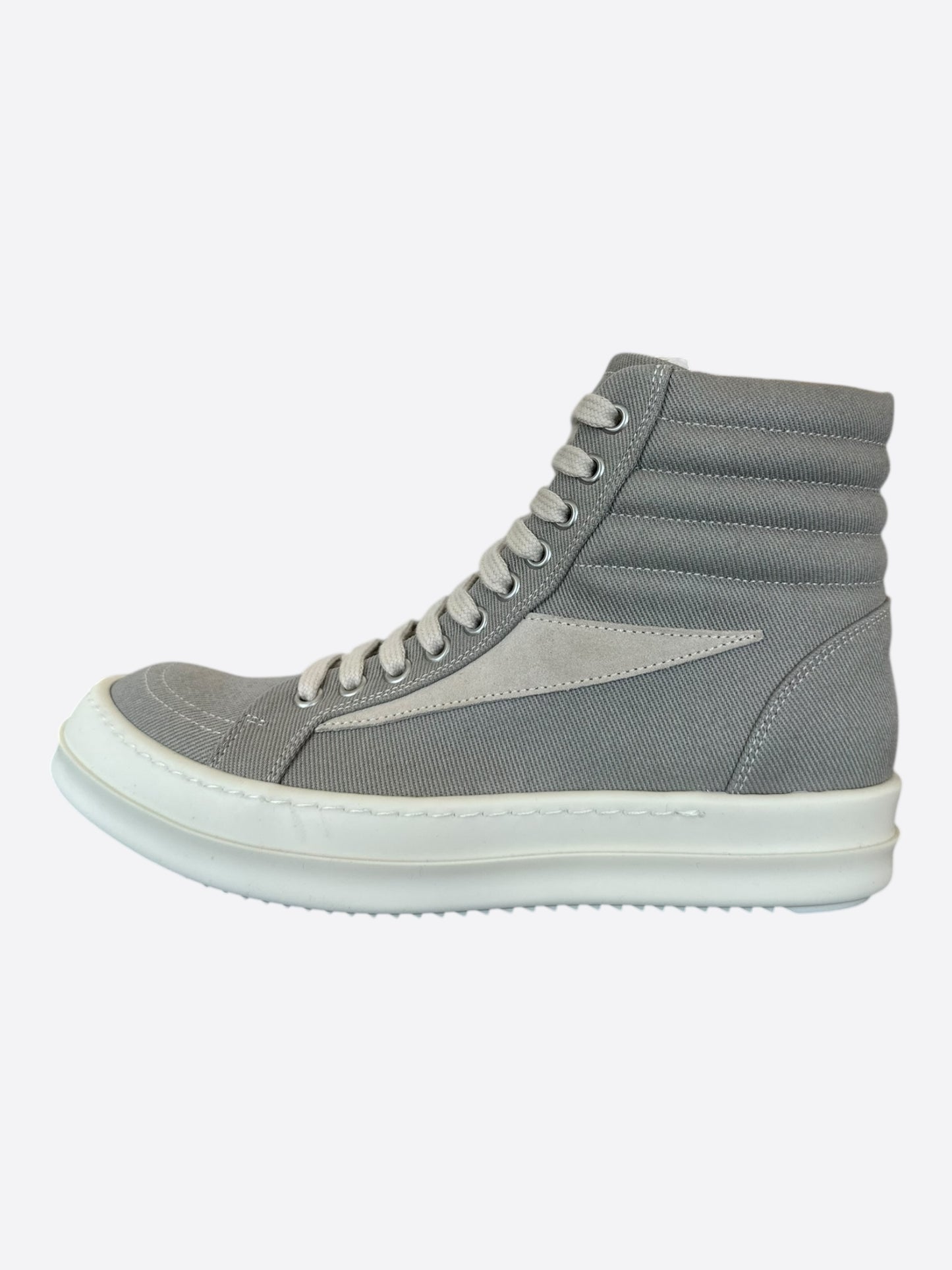 Rick Owens Grey & White Vintage Women's High Top Sneakers