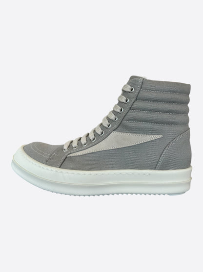 Rick Owens Grey & White Vintage Women's High Top Sneakers