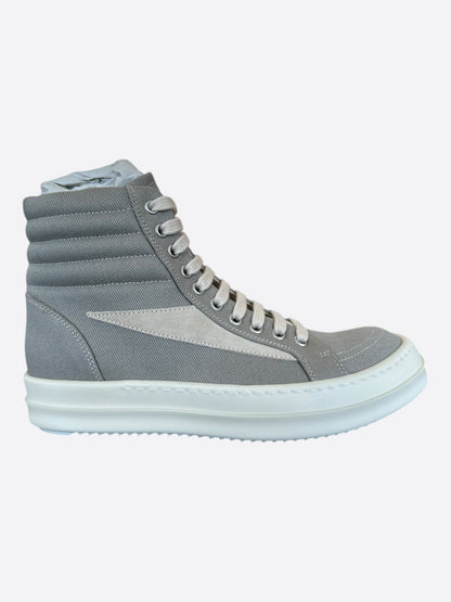 Rick Owens Grey & White Vintage Women's High Top Sneakers