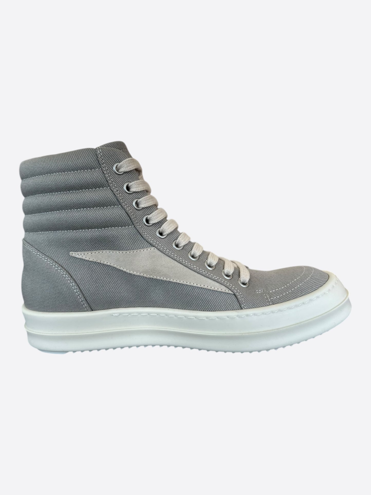Rick Owens Grey & White Vintage Women's High Top Sneakers