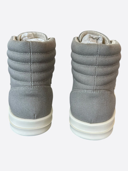 Rick Owens Grey & White Vintage Women's High Top Sneakers