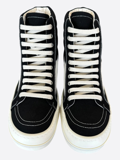 Rick Owens Black & White Vintage Women's High Top Sneakers