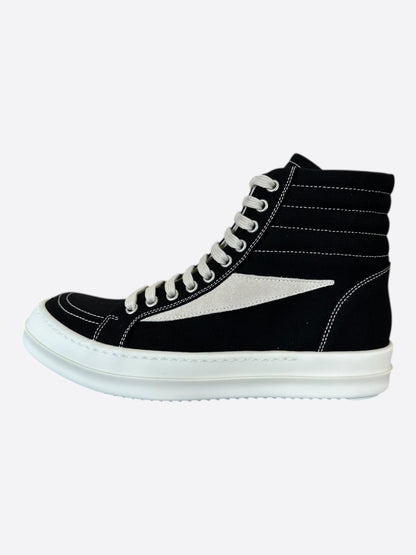 Rick Owens Black & White Vintage Women's High Top Sneakers