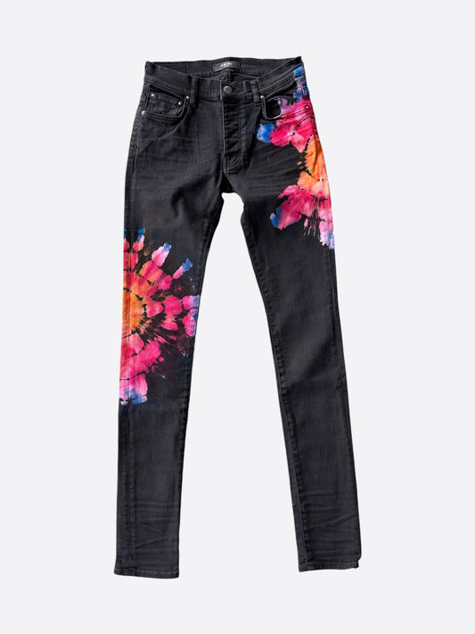 Amiri Black Multicolor Tie-Dye Jeans