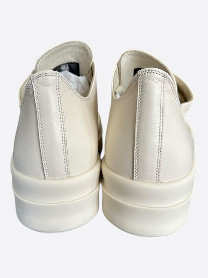 Rick Owens White Leather Mega Bumper Women's Low Top Sneakers