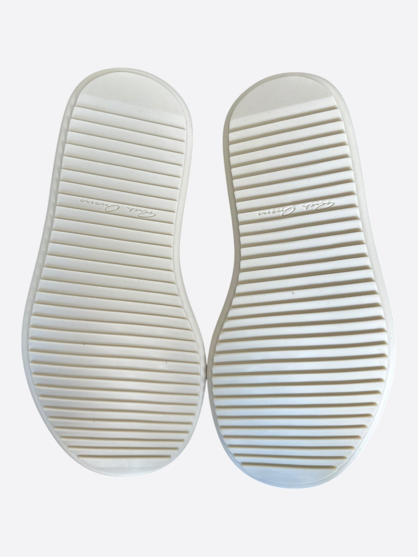 Rick Owens White Leather Mega Bumper Women's Low Top Sneakers