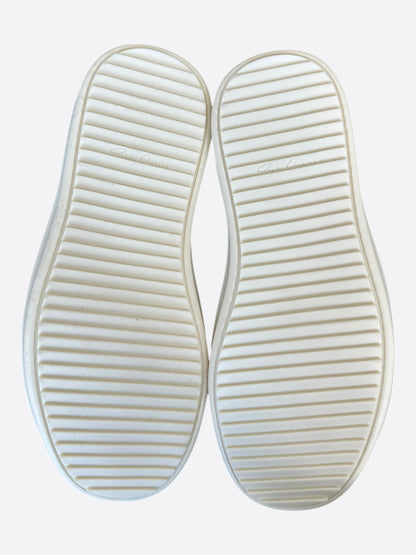 Rick Owens Brown & White Suede Vintage Women's Low Top Sneakers