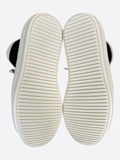 Rick Owens Black & White Leather High Top Sneakers