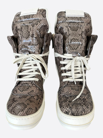 Rick Owens Python & White Women's Geobaskets