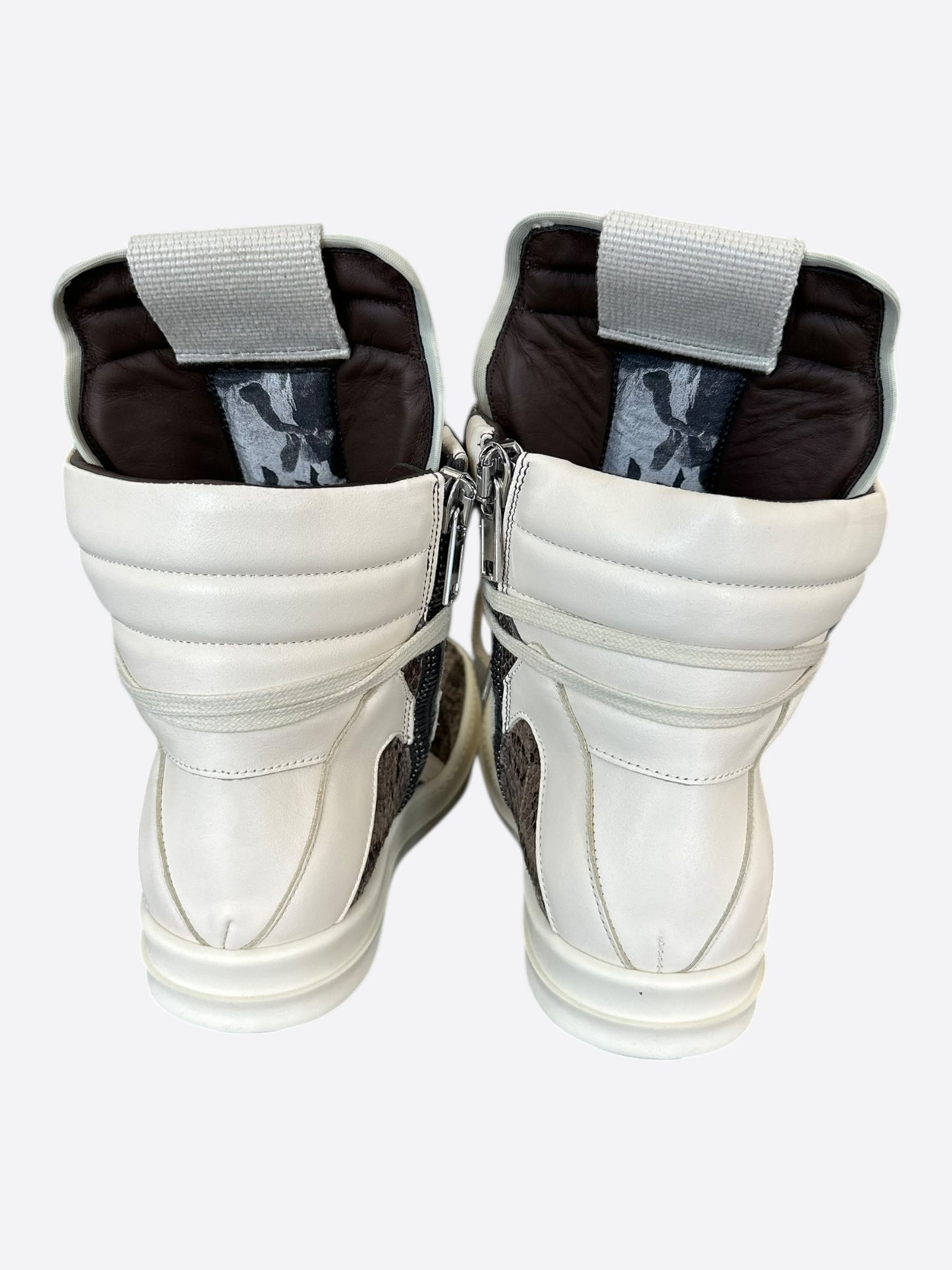 Rick Owens Python & White Women's Geobaskets