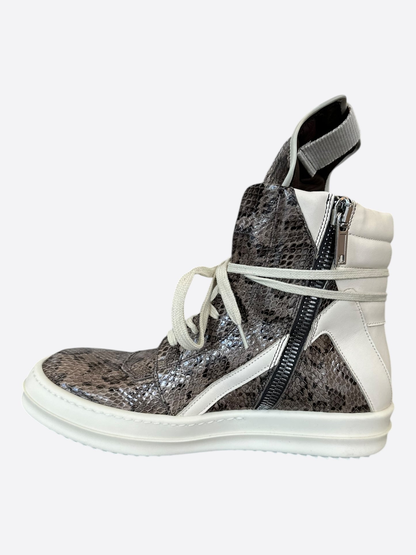 Rick Owens Python & White Women's Geobaskets