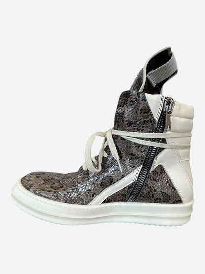 Rick Owens Python & White Women's Geobaskets