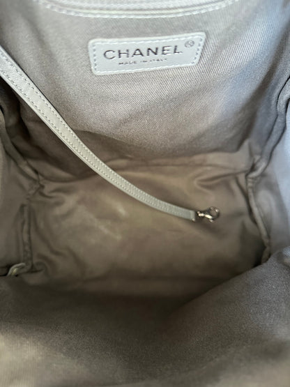 Chanel Grey & Beige Graffiti Backpack