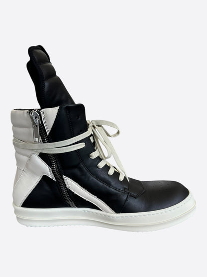 Rick Owens Black & White Leather Geobaskets
