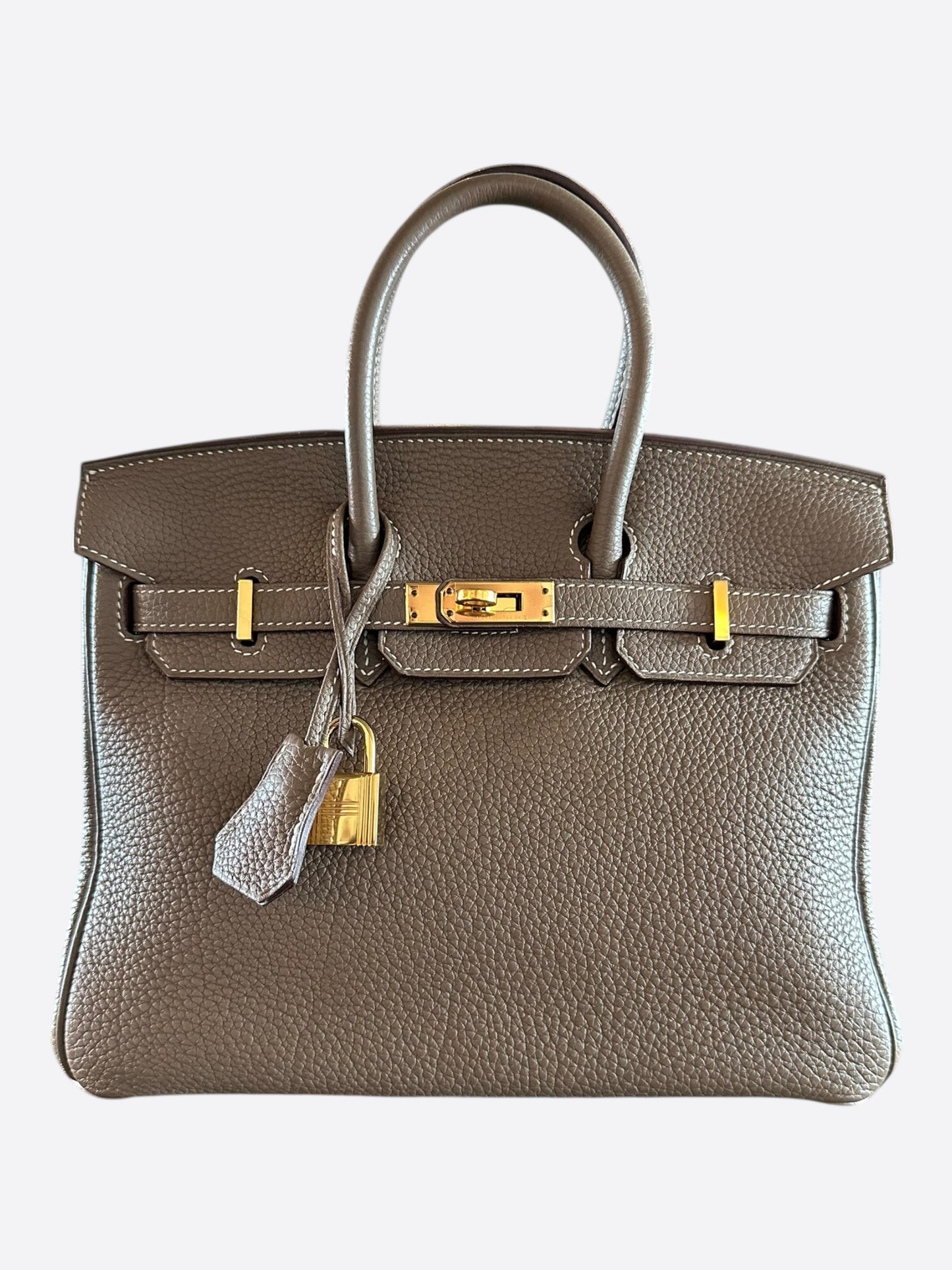 Hermes Etoupe Togo & Gold Hardware Birkin 25