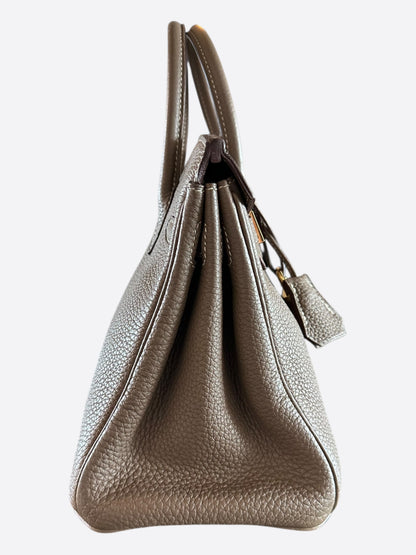 Hermes Etoupe Togo & Gold Hardware Birkin 25