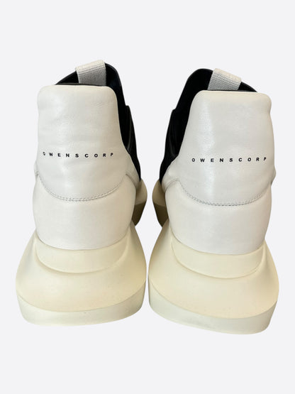 Rick Owens Black & White Leather Geth Runner Sneakers