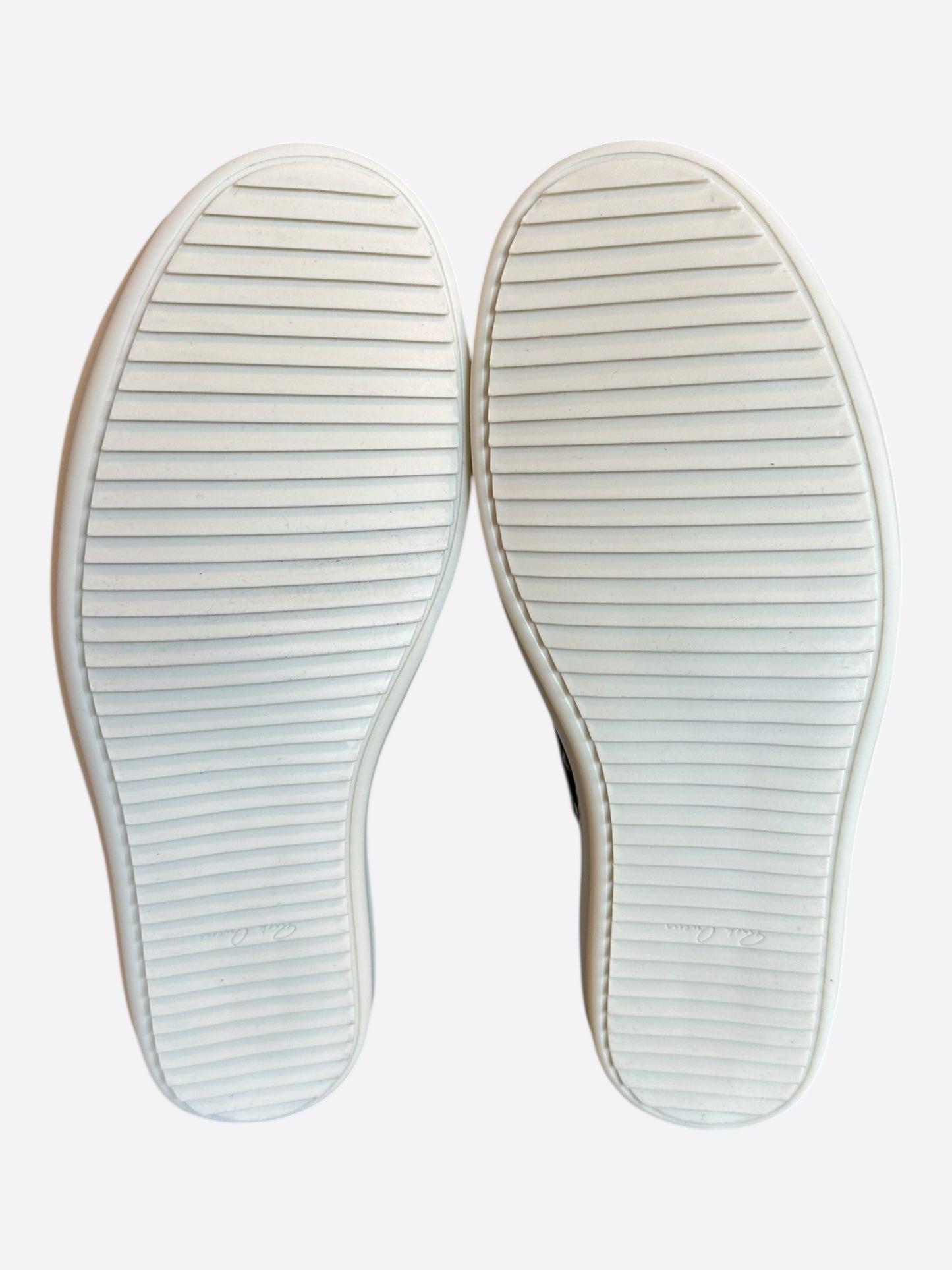 Rick Owens Black & White Leather Low Top Sneakers