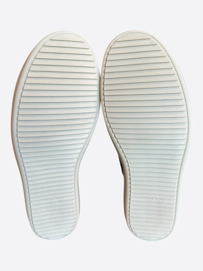 Rick Owens Black & White Leather Low Top Sneakers