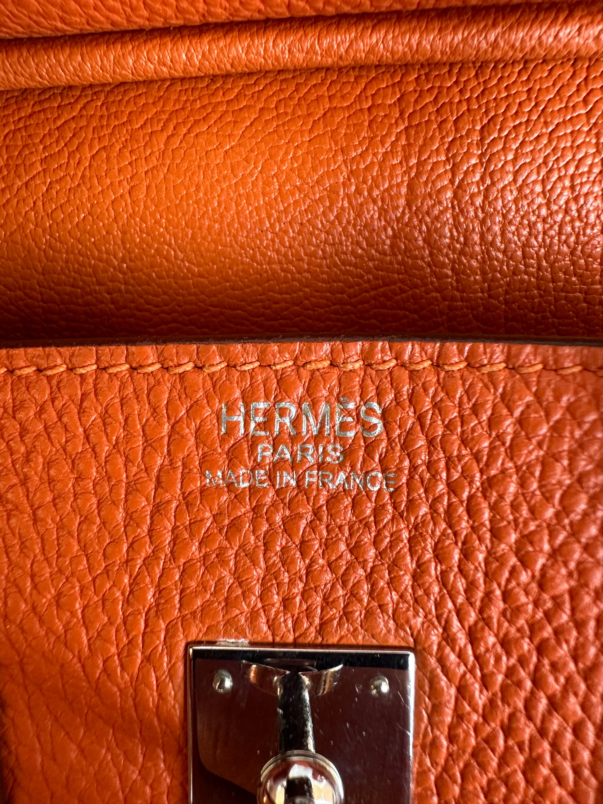 Hermès Orange Togo Leather Birkin 25 – Savonches