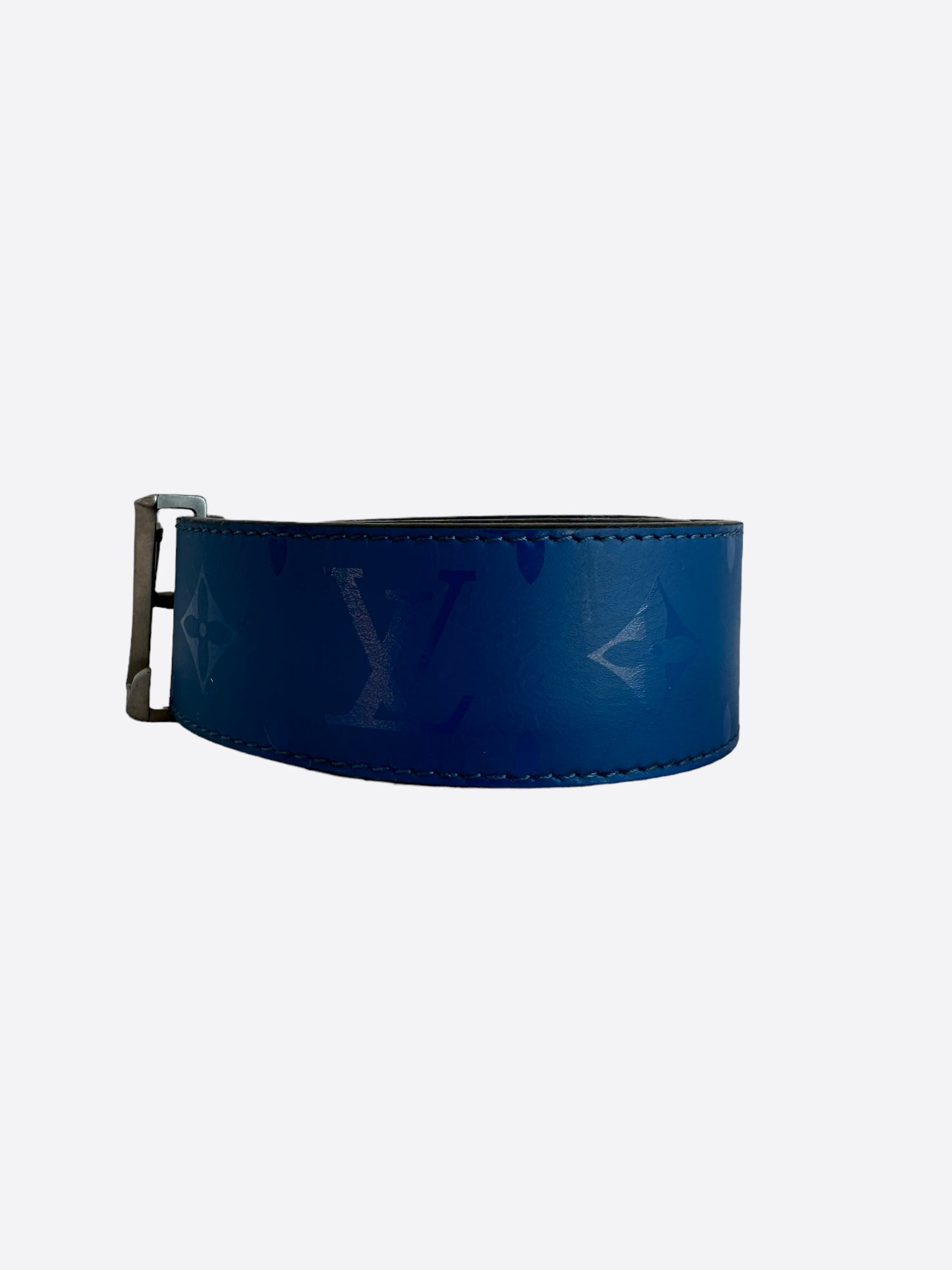 Louis Vuitton Blue Monogram Pyramide Reversible Belt