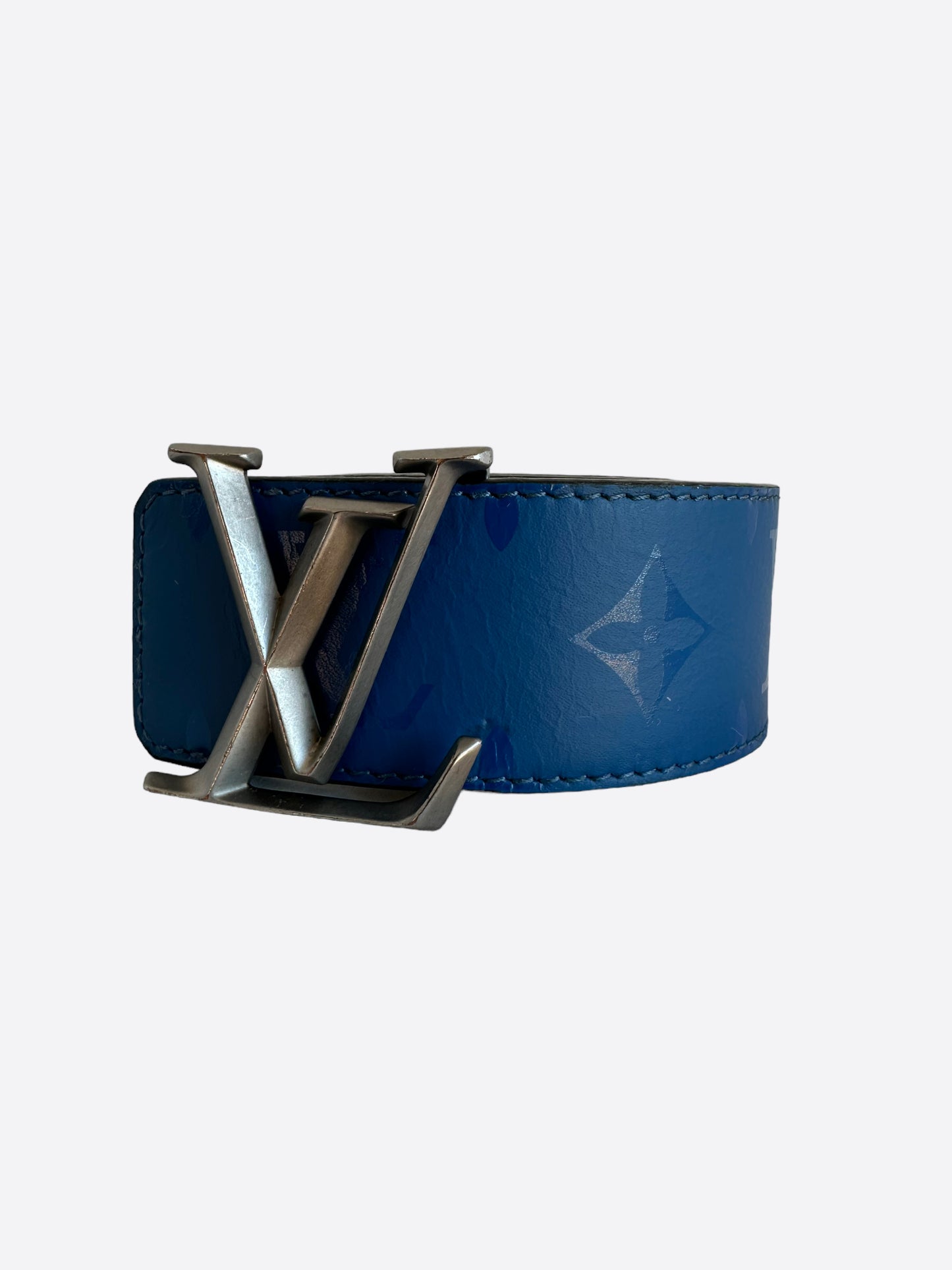 Louis Vuitton Blue Monogram Pyramide Belt – Savonches