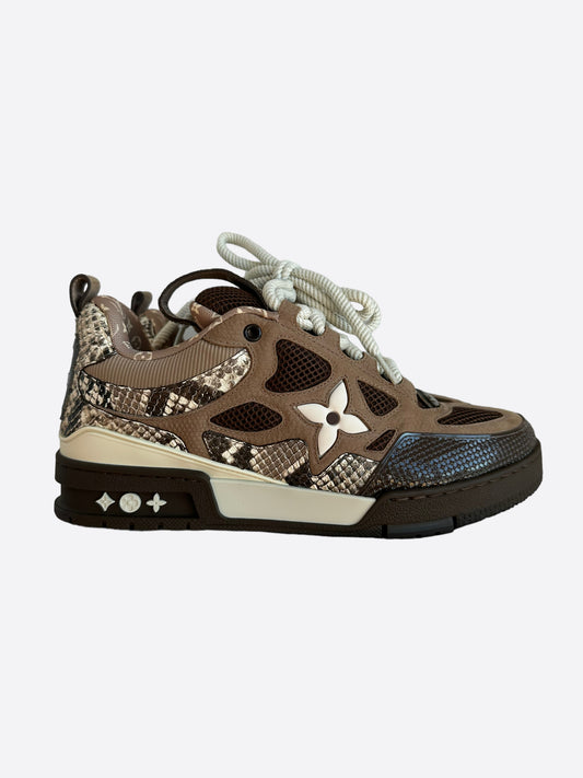 Louis Vuitton Brown & White Skate Trainers