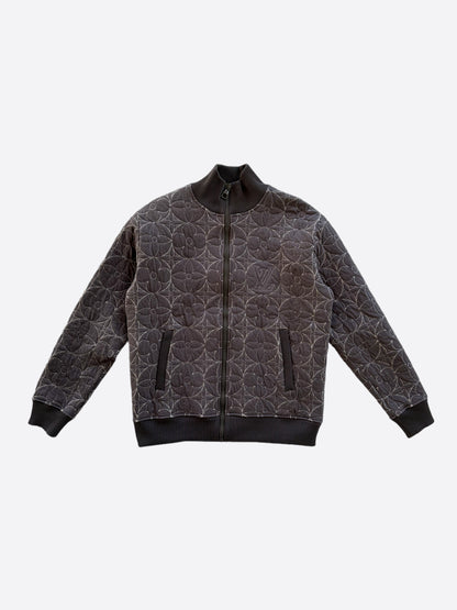 Louis Vuitton Grey & White Flower Monogram Jacket