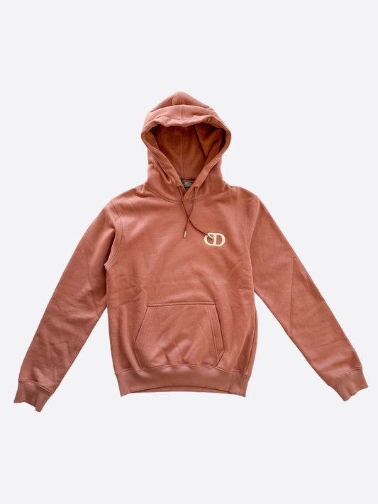 Dior Rose & White CD Icon Embroidered Hoodie