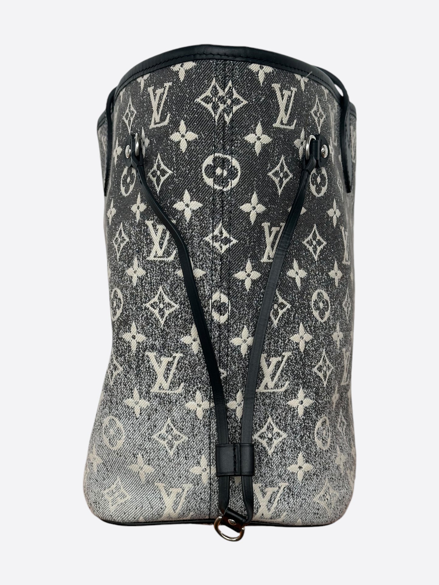 Louis Vuitton Grey & White Denim Monogram Neverfull MM