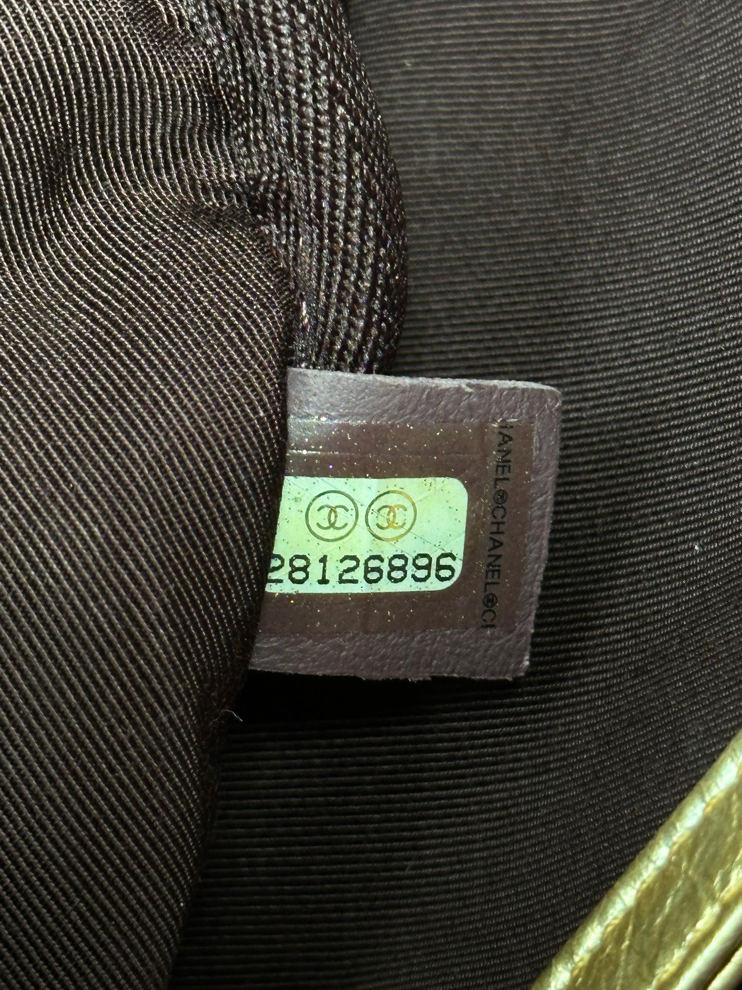 Chanel Gold Graffiti Print Backpack