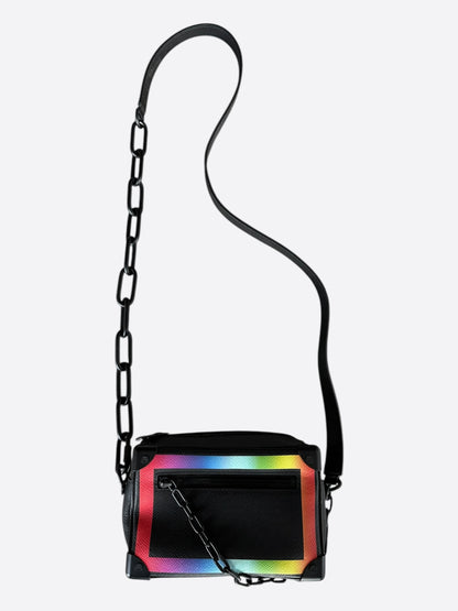 Louis Vuitton Black & Rainbow Taigarama Soft Trunk