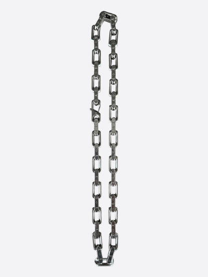 Louis Vuitton Silver Monogram Chain Necklace