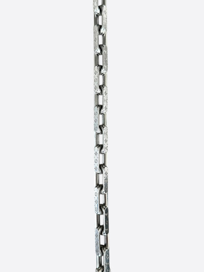 Louis Vuitton Silver Monogram Chain Necklace