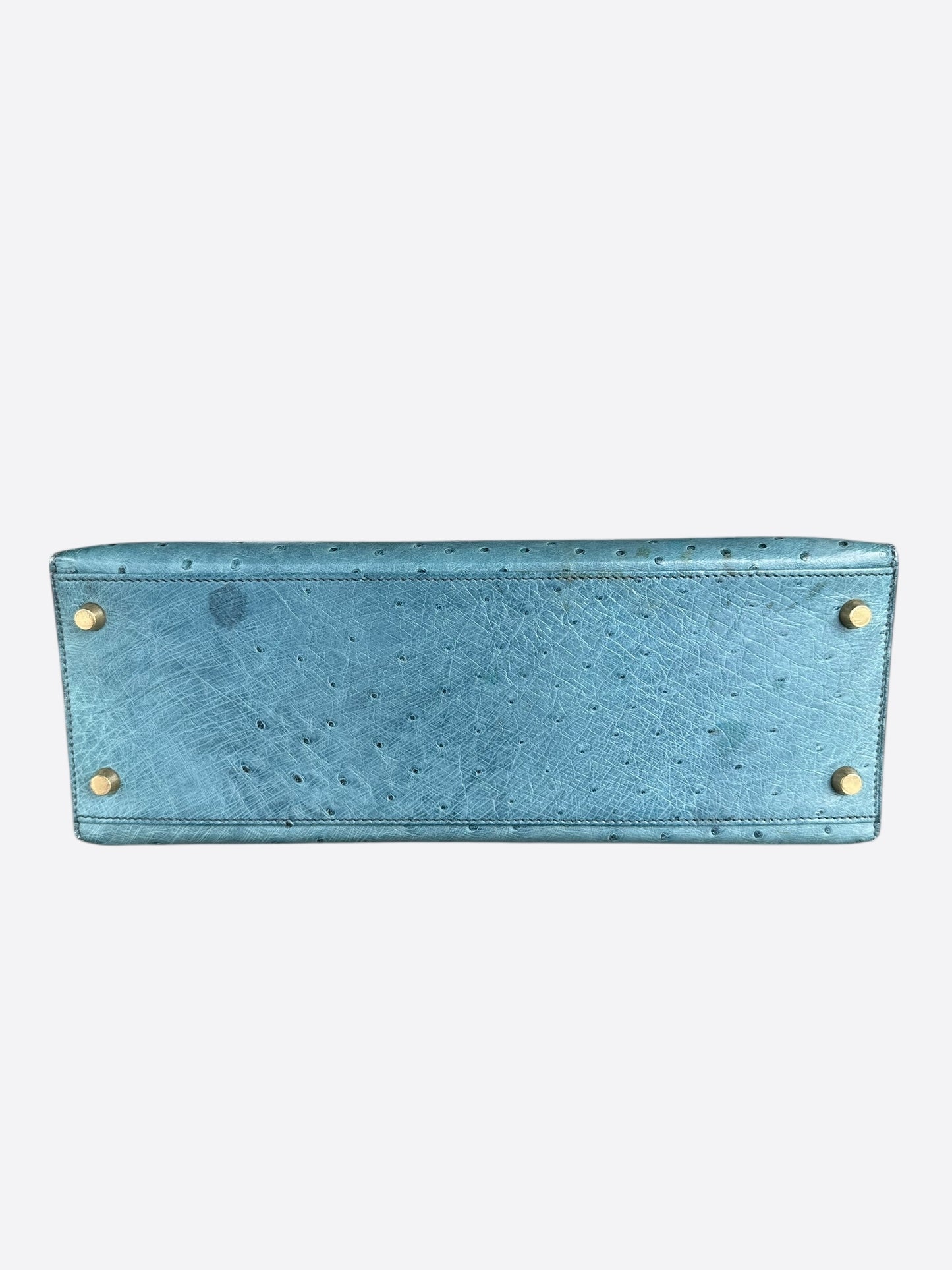 Hermes Blue Ostrich Kelly 32