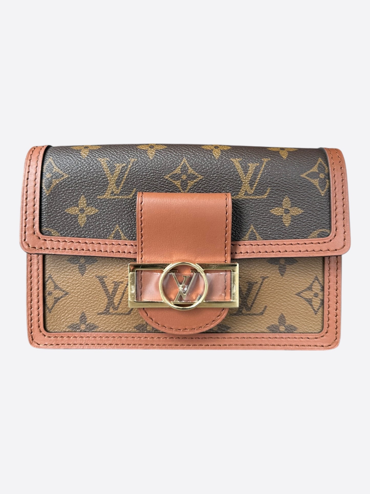 Louis Vuitton Reverse Monogram Dauphine Chain Wallet